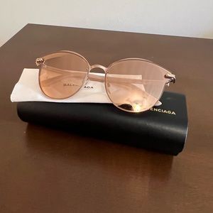 Balenciaga Rose Gold Sunglasses